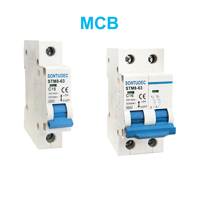 STM8-63 Miniaturni odklopnik 6KA 1P 2P 3P 4P 16A 230/400V
