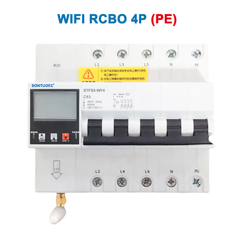 WiFi STFS5-63 Series Multi Functional IoT Inteligentni RCBO Inteligentni odklopnik